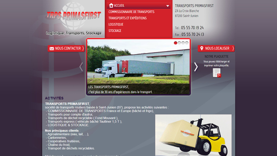 Site Internet de Transports Primasfirst