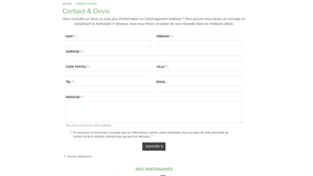 Formulaire de contact