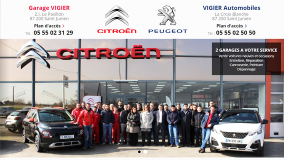 Site Internet des garages Vigier et Vigier Automobiles