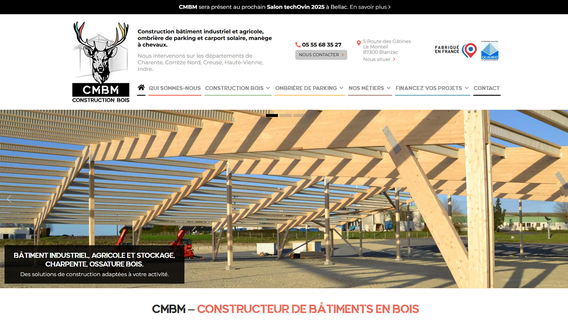 Page d'accueil du site Internet de CMBM